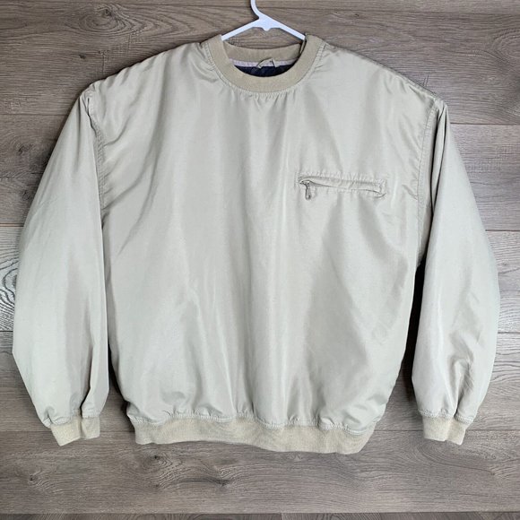 Roundtree Yorke Travel Pullover Mens L Light Zip Shoulder 1 Blue 1 Tan Lot of 2 - Picture 3 of 16